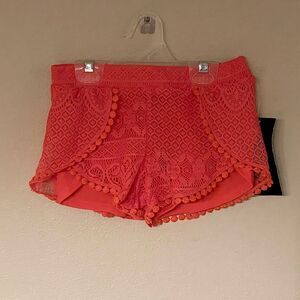 NWT! Girls ♥️♥️♥️ Lace Detail , Pink/Orange, Skort. Size 3T.